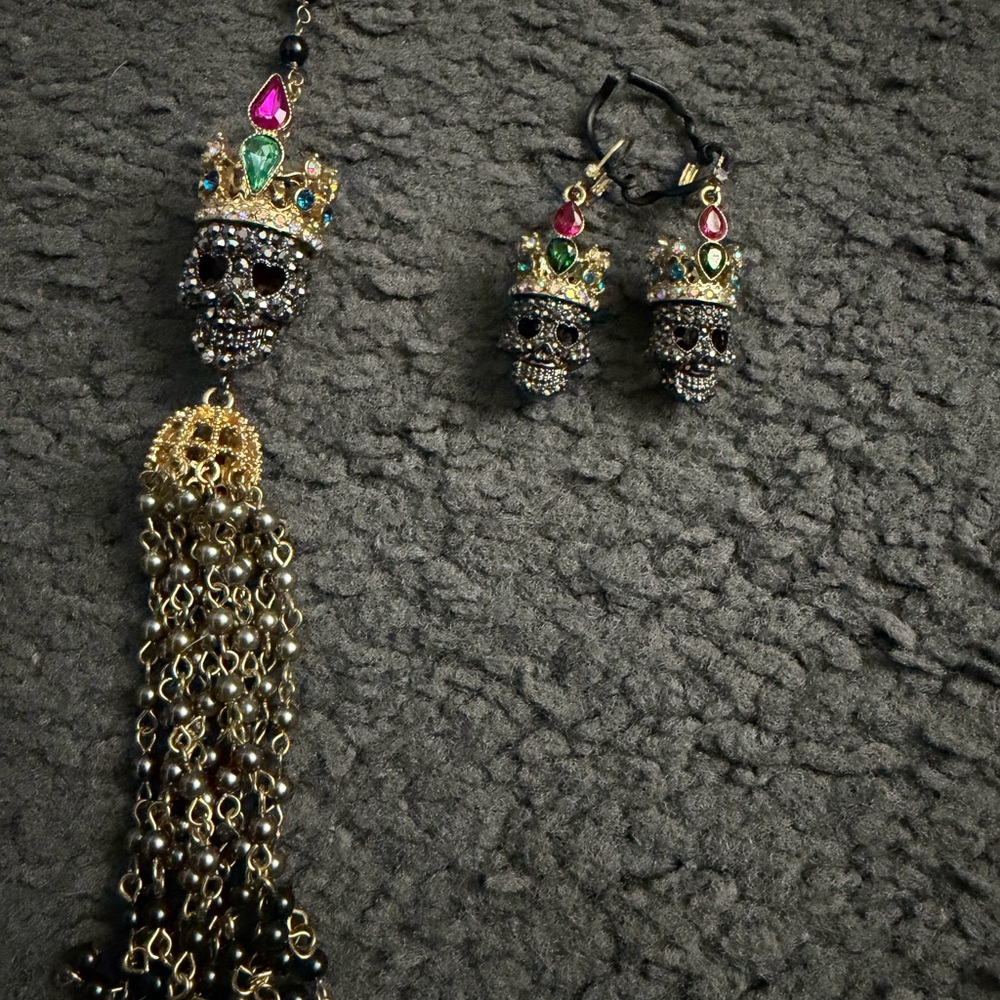 Betsey Johnson Necklace AND Earrings